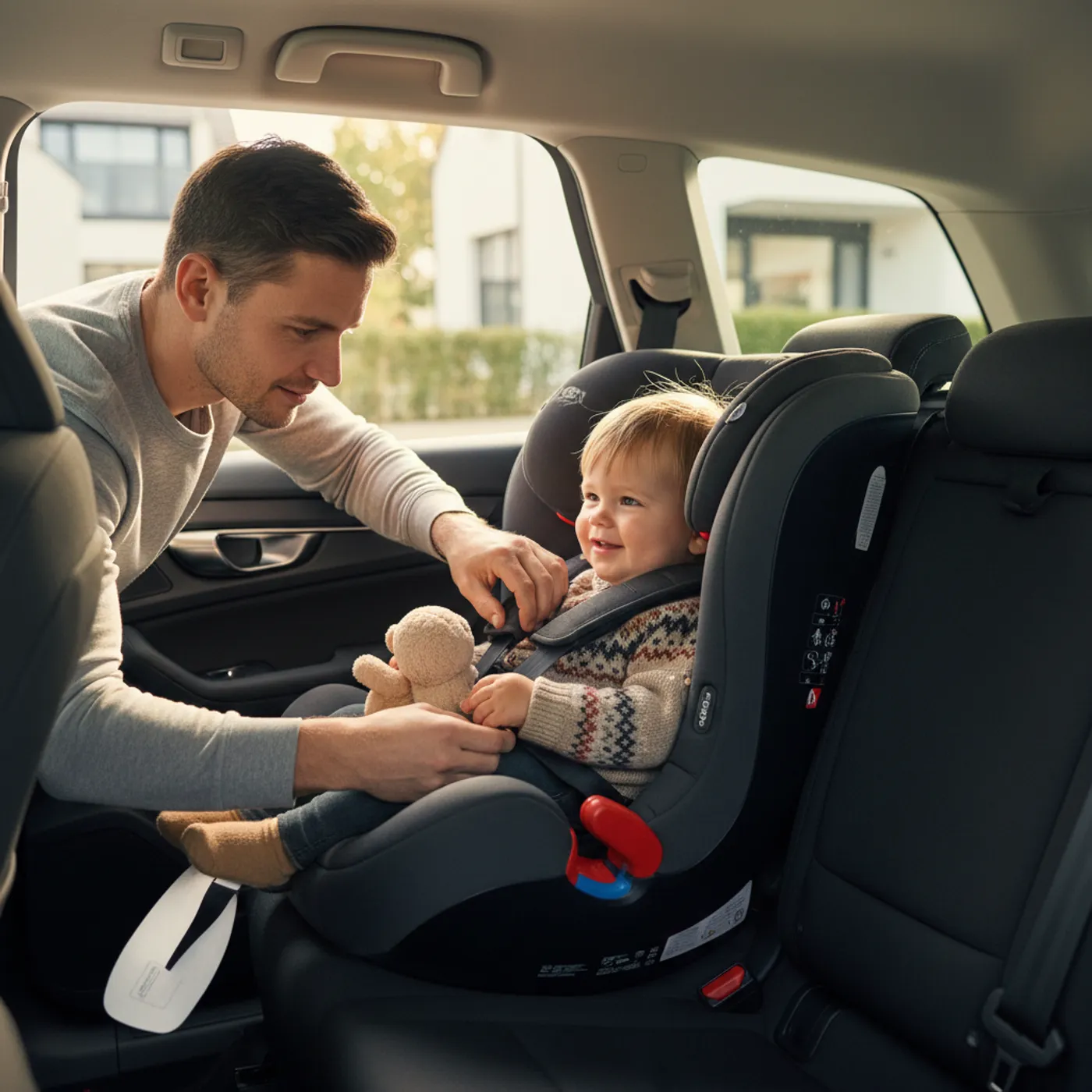 Turvaistuimen vyöt säädetään oikein — turvaistuin käyttöohje