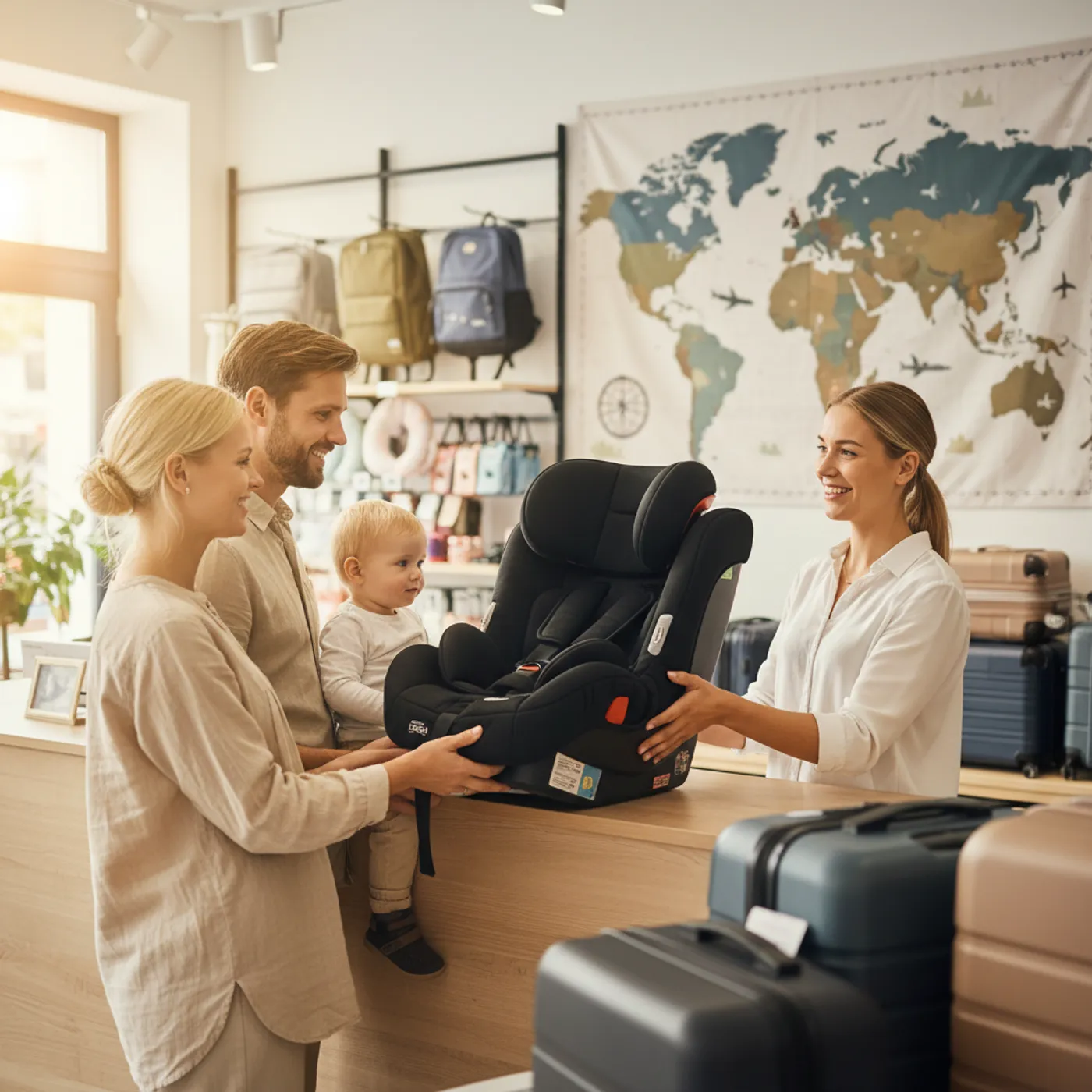 Turvaistuin vuokraamo — turvaistuimen vuokraus matkalle