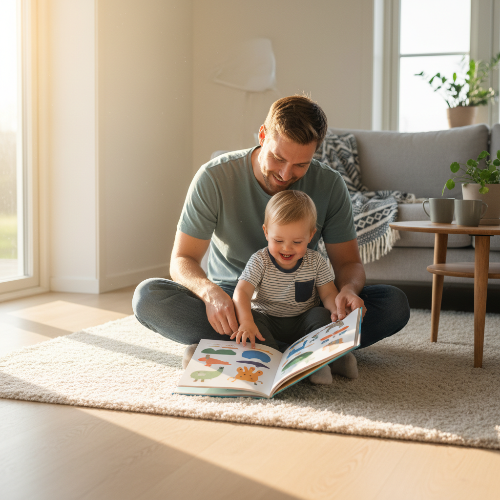 Vanhempi ja lapsi lukevat yhdessä — tietoa ja tukea vanhemmuuteen